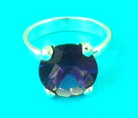 wholesale jewelry shop supplies fashion design gemstone inlaid ring in purple    