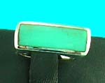 wholesale jewelry club manufactures unique rectangular design jade ring 