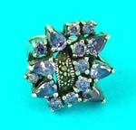 top sale wedding jewelry shop supplies purple dynamic fashion jewelry ring with gemstone inlaid 